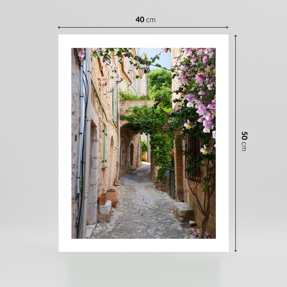 Plakat bez ramy 40x50 - Ścieżka W Nieskończoność - uliczka, perspektywa