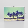 Obraz na płótnie 120x80 - Idylliczna Plaża z Palmami - palmy, plaża