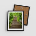 Plakat w ramie 40x50 - Magia Leśnej Ścieżki - ścieżka, w lesie - rama czarna
