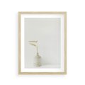 Plakat w ramie 30x40 - Sztuka Prostoty - minimalistyczny wazon, źdźbła traw - rama drewno