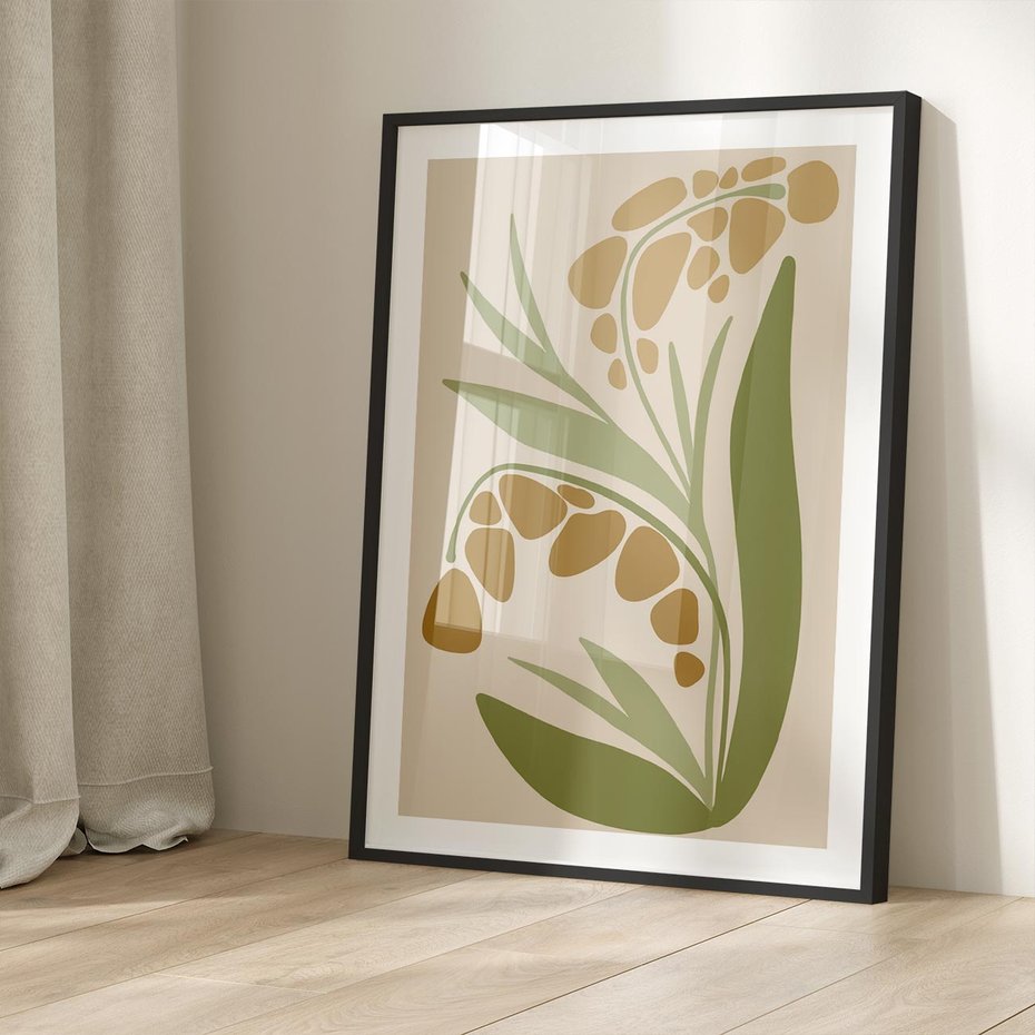 Plakat bez ramy 40x50 - Minimalizm z Roślinami - nowoczesny plakat, roślinność