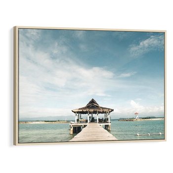 Obraz w ramie 120x80 - Magia Morza i Piękno Plaży - Hawaje, morze - rama drewno