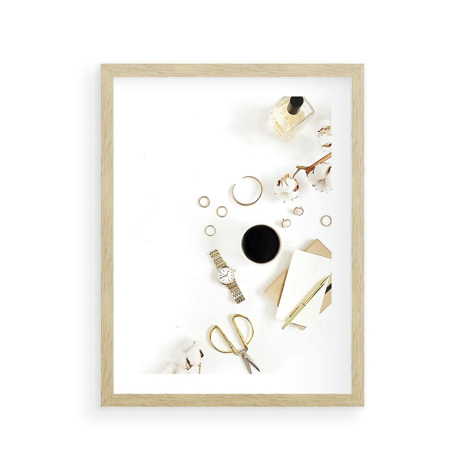 Plakat w ramie 30x40 - Luksusowy Lifestyle - kompozycja lifestyle, fotografia - rama drewno