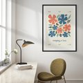 Plakat bez ramy 30x40 - Kształtując Marzenia - kwiaty, nowoczesna abstrakcja