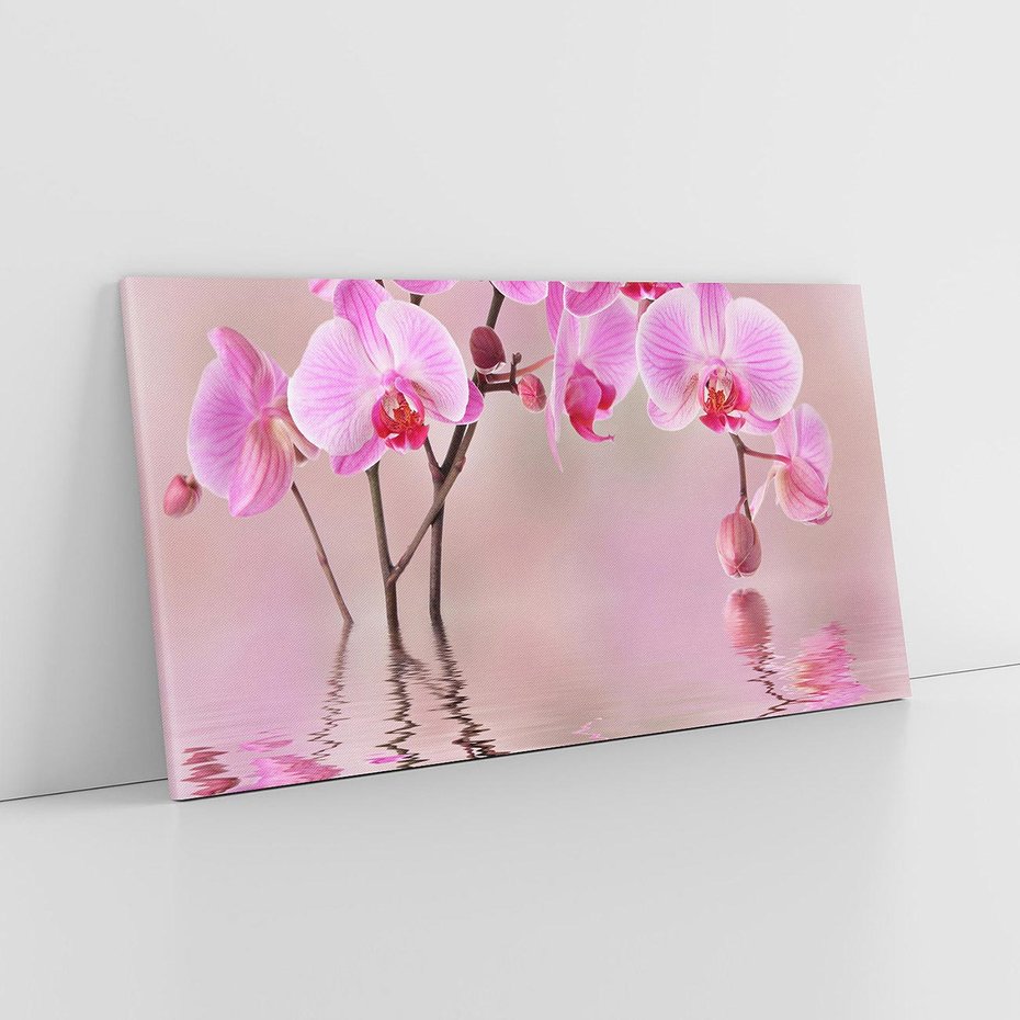 Obraz na płótnie 100x50 - Relaksacyjne spa w otoczeniu storczyka - spa, storczyk