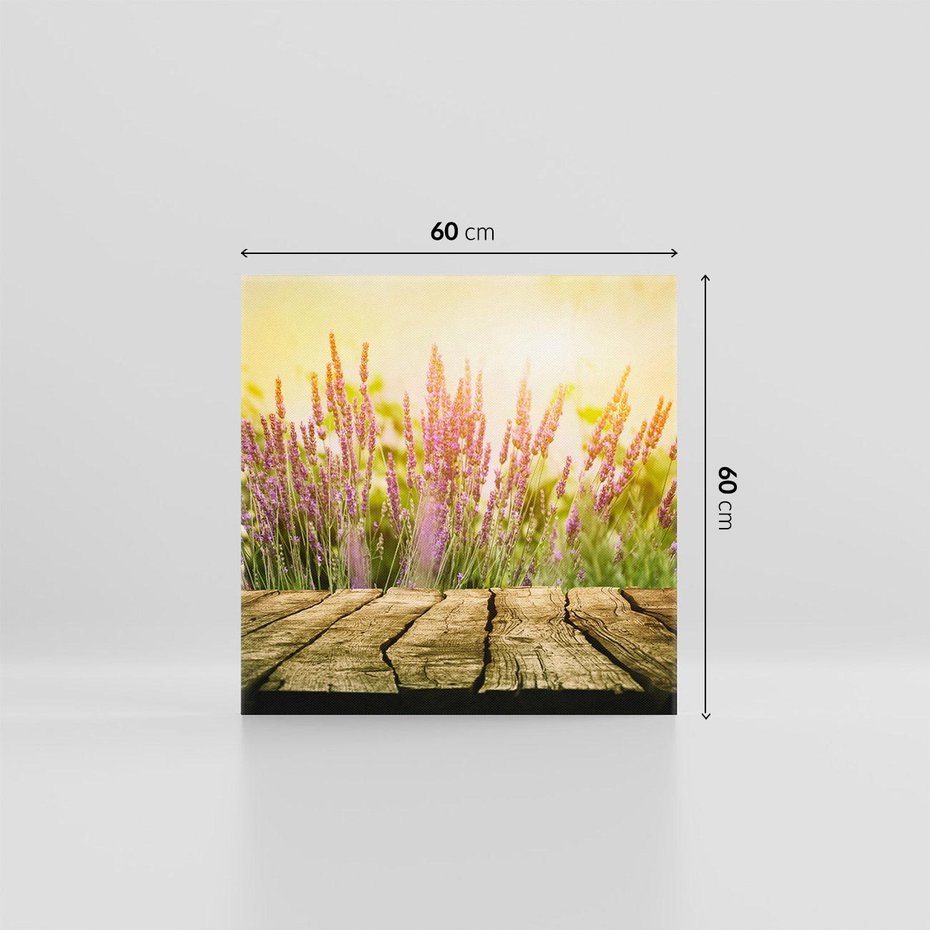 Obraz na płótnie 60x60 - Delikatność i Urok - lawenda, kwiat