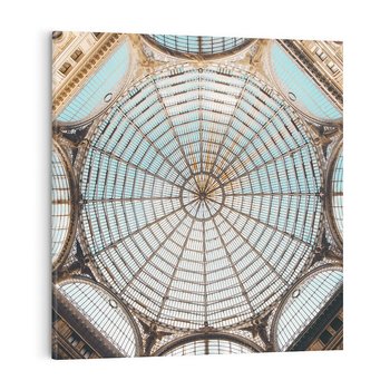 Obraz na płótnie 60x60 - Magia Sklepienia - sklepienie, szklany dach