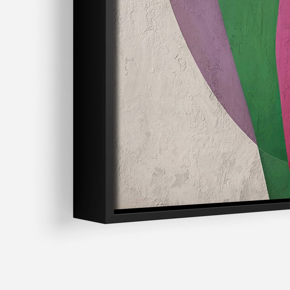 Obraz w ramie 70x100 - Wibracje Kolorów Marzeń - abstrakcyjne dziwne kształty, olejny obraz - rama czarna