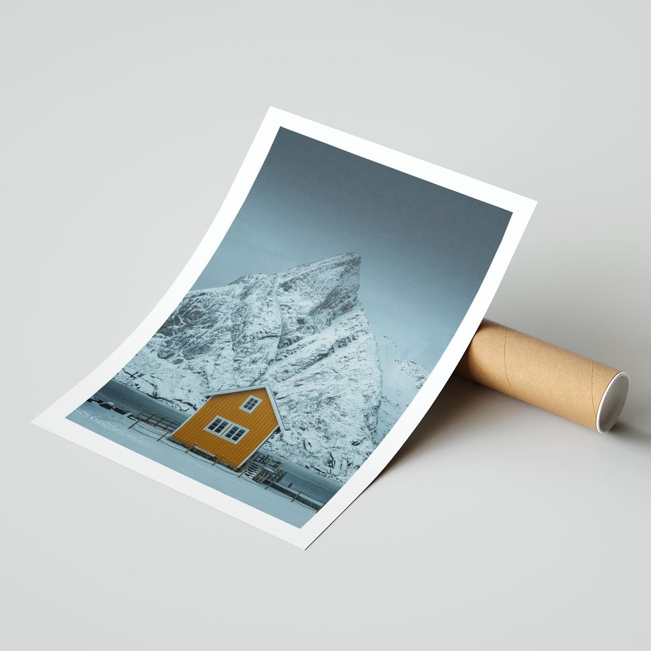 Plakat bez ramy 40x50 - Urok Norweskich Domków - Skandynawia, Norwegia