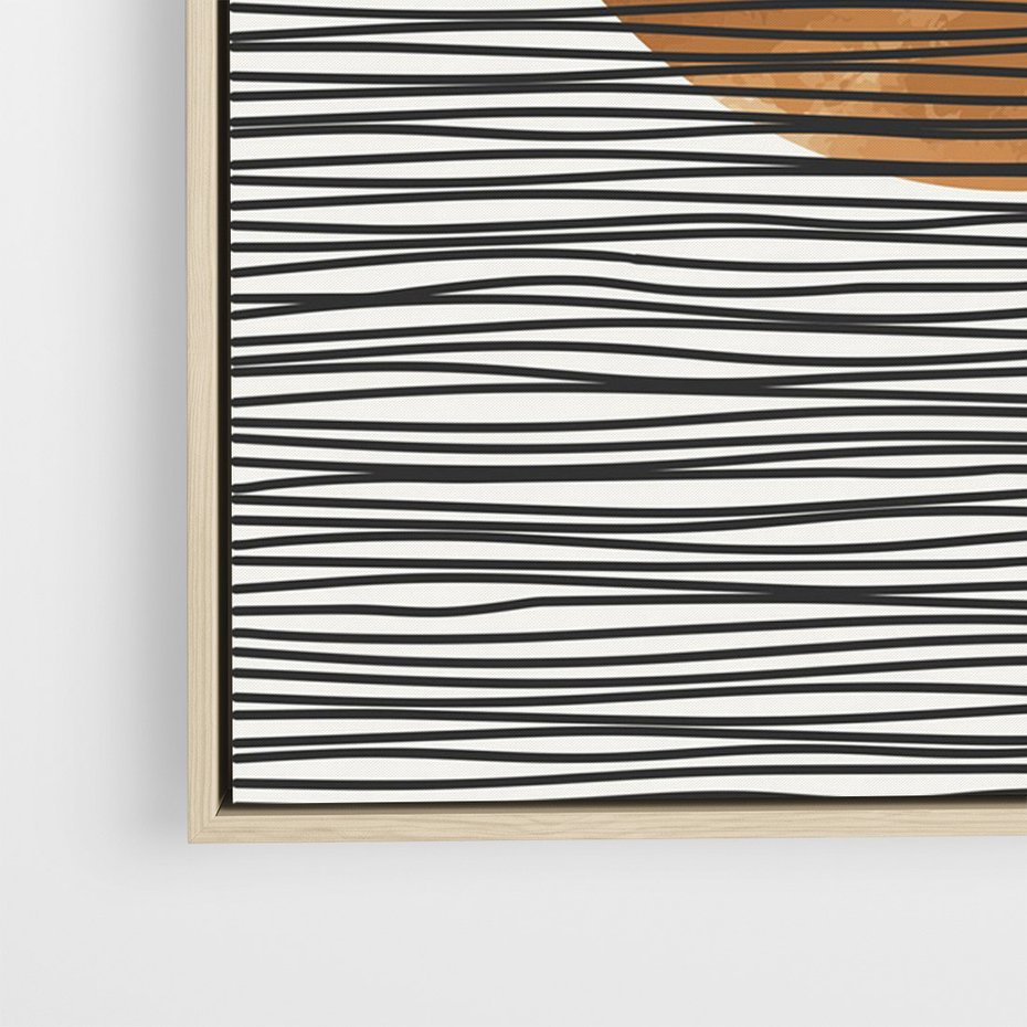 Obraz w ramie 50x70 - Okrąg Mocy - boho obraz, geometria - rama drewno