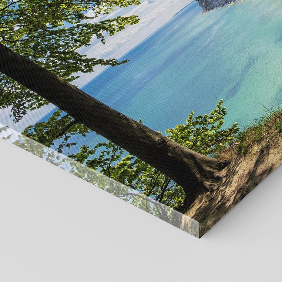 Obraz na płótnie 70x50 - Morze: siła skał na brzegu" - morze, skały