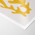Plakat bez ramy 21x30 - Abstrakcyjna Synergia - abstrakcyjna żółta forma, minimalizm