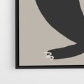 Obraz w ramie 70x100 - Strukturalne Odbicia Północy - skandynawska sztuka, lis - rama czarna