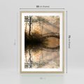 Plakat w ramie 50x70 - Romantyczny Mostek - mostek, romantyczny - rama drewno