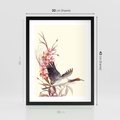 Plakat w ramie 30x40 - Szept Japonii - japońska sztuka, ptak - rama czarna