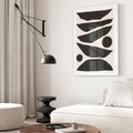 Plakat bez ramy 21x30 - Modernistyczna Abstrakcja w Czerni i Bieli - abstrakcja, czarno biała grafika