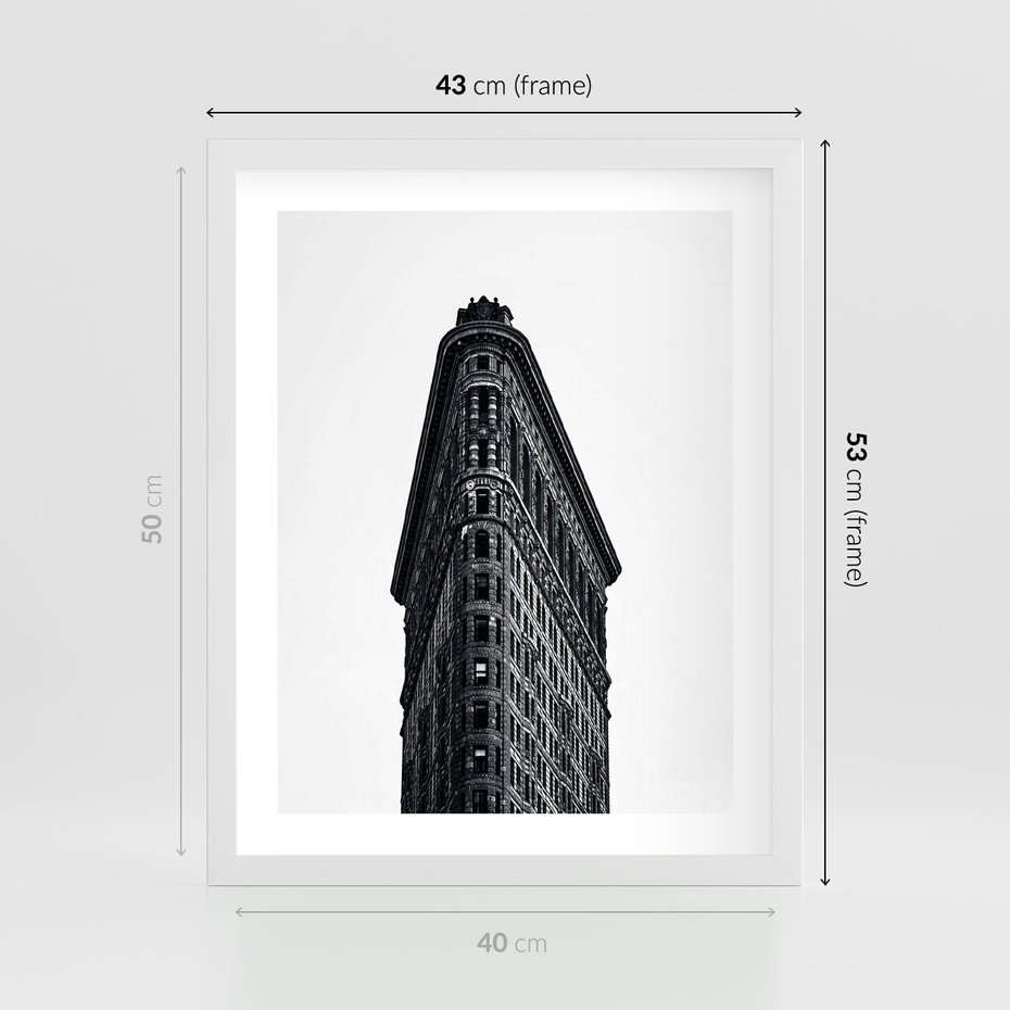 Plakat w ramie 40x50 - Majestatyczna Architektura - architektura, majestatyczny budynek - rama biała