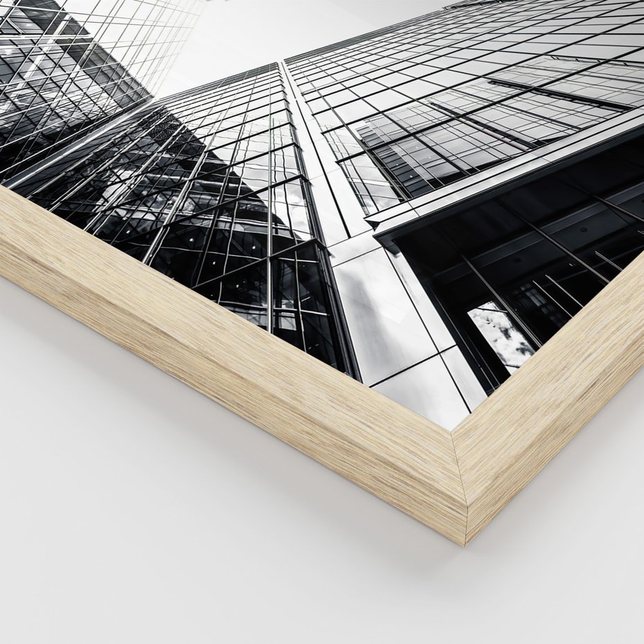 Zestaw obrazy w ramie 40x50 galeria - Nowoczesny, minimalizm, cytat, typografia - rama drewno