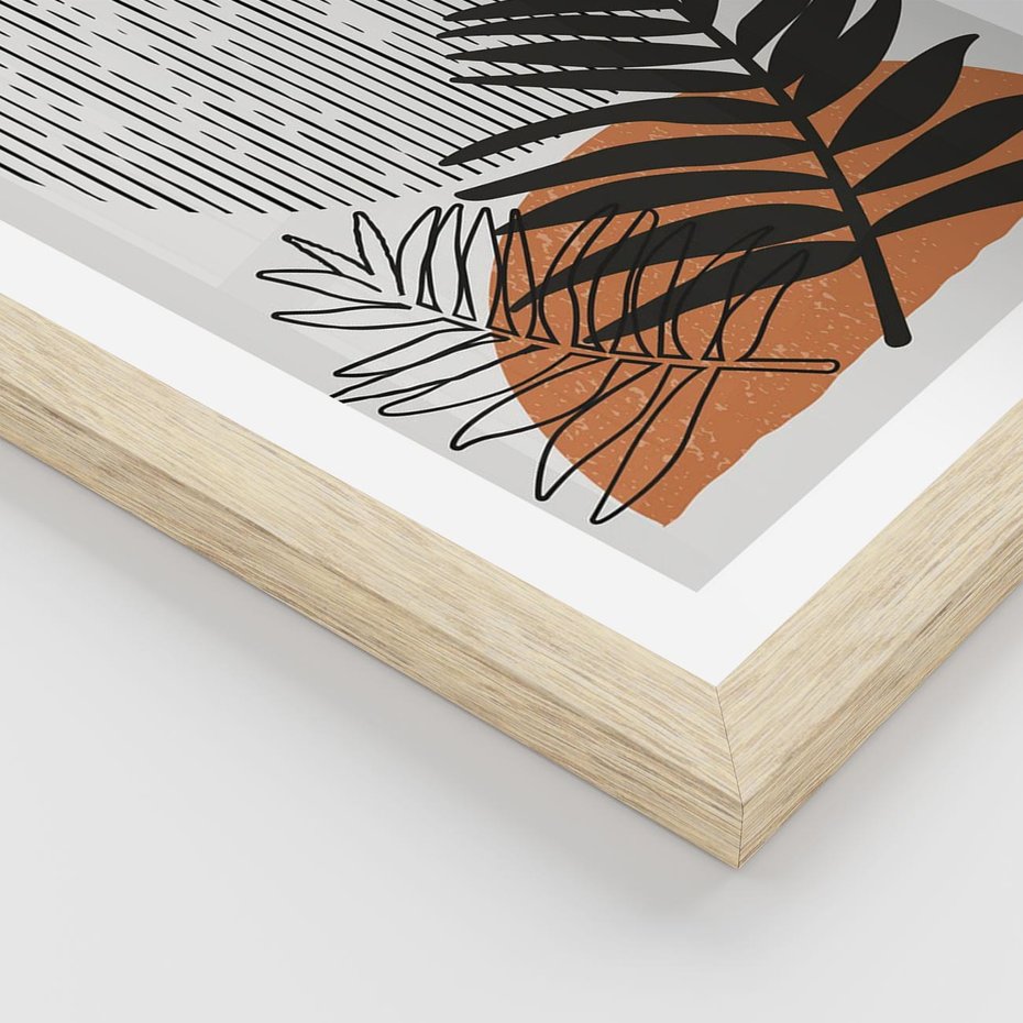 Plakat w ramie 40x50 - Sztuka Połączona - nowoczesna sztuka, modern - rama drewno