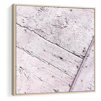 Obraz w ramie 80x80 - Nowoczesna Elegancja - beton, struktura - rama drewno