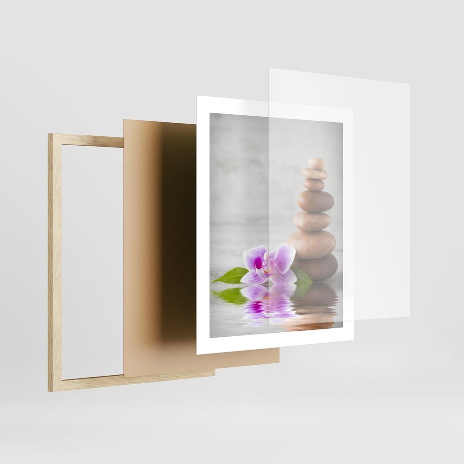 Plakat w ramie 40x50 - Spa japońskie: sztuka relaksu - spa, japońskie - rama drewno