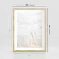 Plakat w ramie 30x40 - Jasna Delikatność: Fotografia Suchych Traw - suche trawy, jasna fotografia - rama drewno