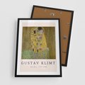 Plakat w ramie 50x70 - Sztuka Klimta - gustav klimt, pocałunek - rama czarna