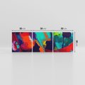 Obraz na płótnie 90x30 - Abstrakcyjne wizje czasu - żywe radosne kolory, plamy kolory