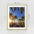 Plakat w ramie 40x50 - Rajskie palmy w tropikalnym raju - palmy, tropiki - rama drewno