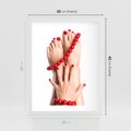 Plakat w ramie 30x40 - Manicure spa: piękno i relaks - manicure, spa - rama biała