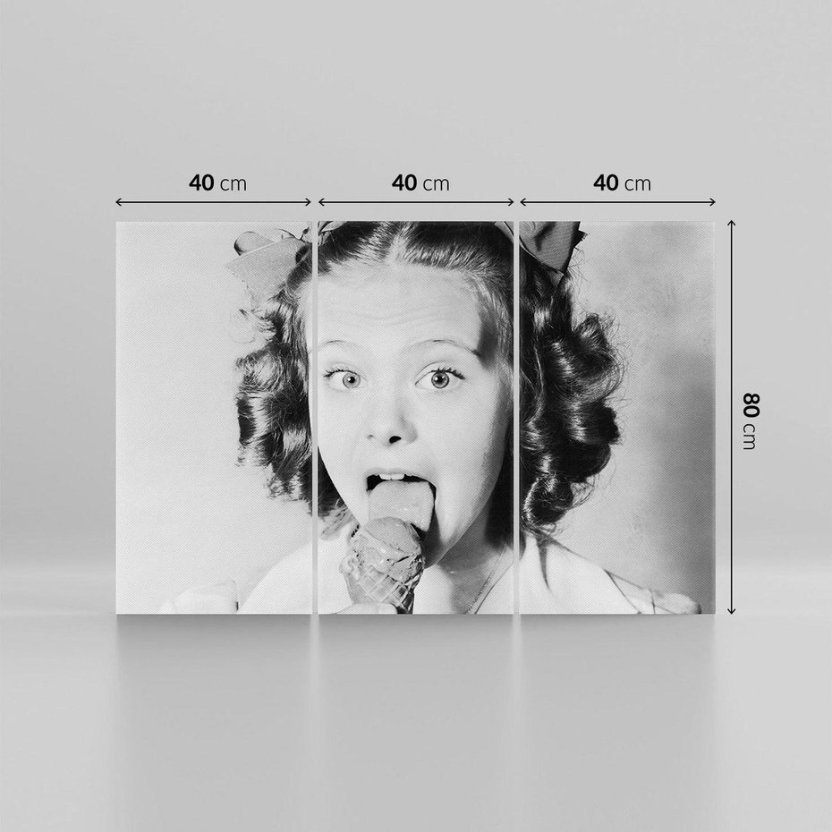 Obraz na płótnie 120x80 - Pyszny Deser - retro zdjęcie, czarno białe