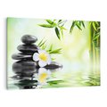Obraz na płótnie 100x70 - SPA: Relaksująca woda i kamienie - SPA, woda