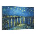 Obraz na płótnie 120x80 - "Starry Night Over the Rhone" (1888) Vincent van Gogh - Reprodukcja - reprodukcja, obraz na płótnie