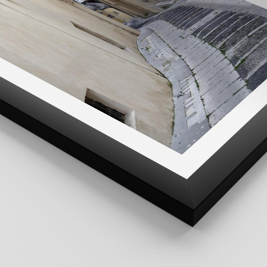 Plakat w ramie 40x50 - Uroki Włoskiej Uliczki - włoska, uliczka - rama czarna