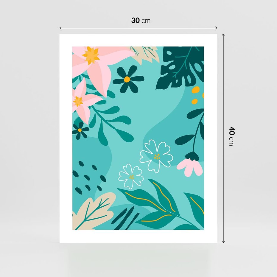 Plakat bez ramy 30x40 - Rozkwitające Widoki - pastelowa kompozycja, kwiaty