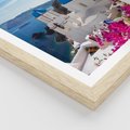 Plakat w ramie 40x50 - Perspektywa na Santorini - Santorini, perspektywa - rama drewno