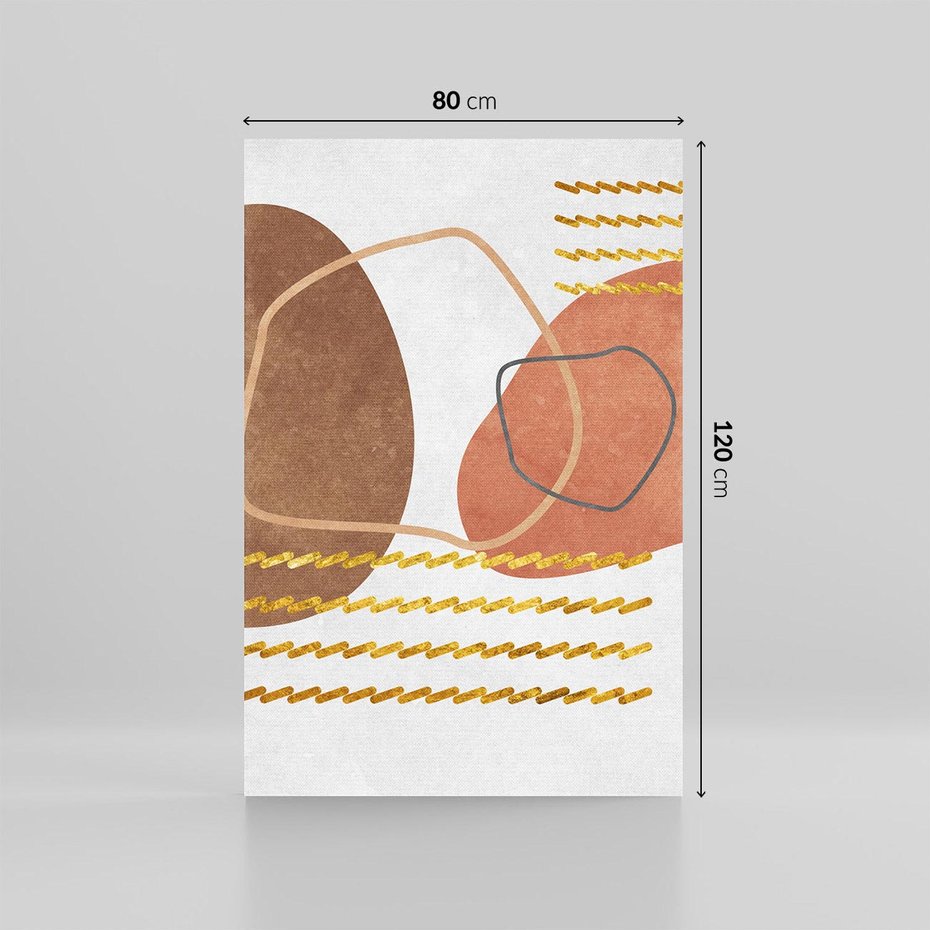 Obraz na płótnie 80x120 - Odbicie światła serca - abstrakcyjne rozlane plamy, boho styl