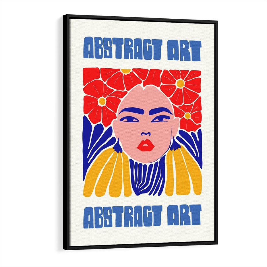 Obraz w ramie 50x70 - Przenikające Refleksje - sztuka abstrakcyjna, nowoczesny plakat - rama czarna