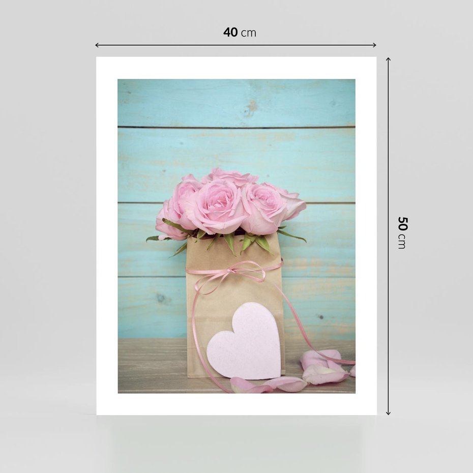 Plakat bez ramy 40x50 - Uczucie W Pełnym Rozkwicie - kwiaty, romantyczne