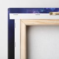 Obraz na płótnie 60x60 - Kosmos - Ziemia i Księżyc - kosmos, ziemia