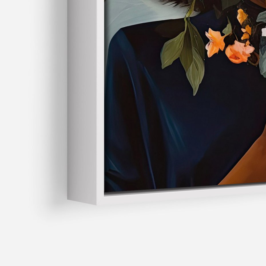 Obraz w ramie 50x70 - Ukryte Emocje - obraz, akwarela - rama biała