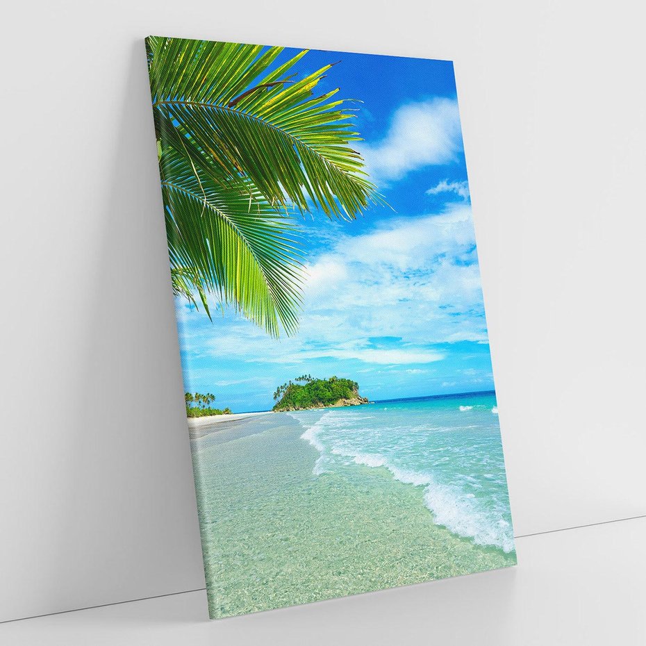 Obraz na płótnie 80x120 - Ucieczka do Raju - wyspa tropikalna, plaża