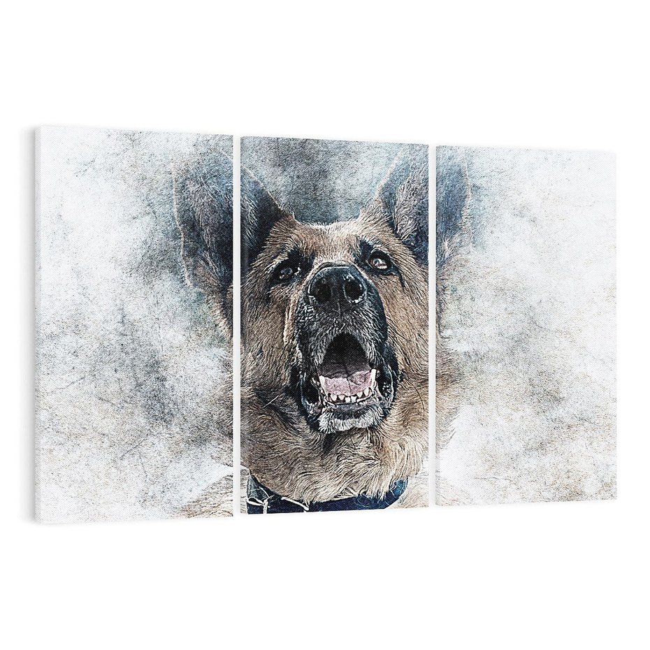 Obraz na płótnie 120x80 - Pies - wierny towarzysz - pies, sztuka