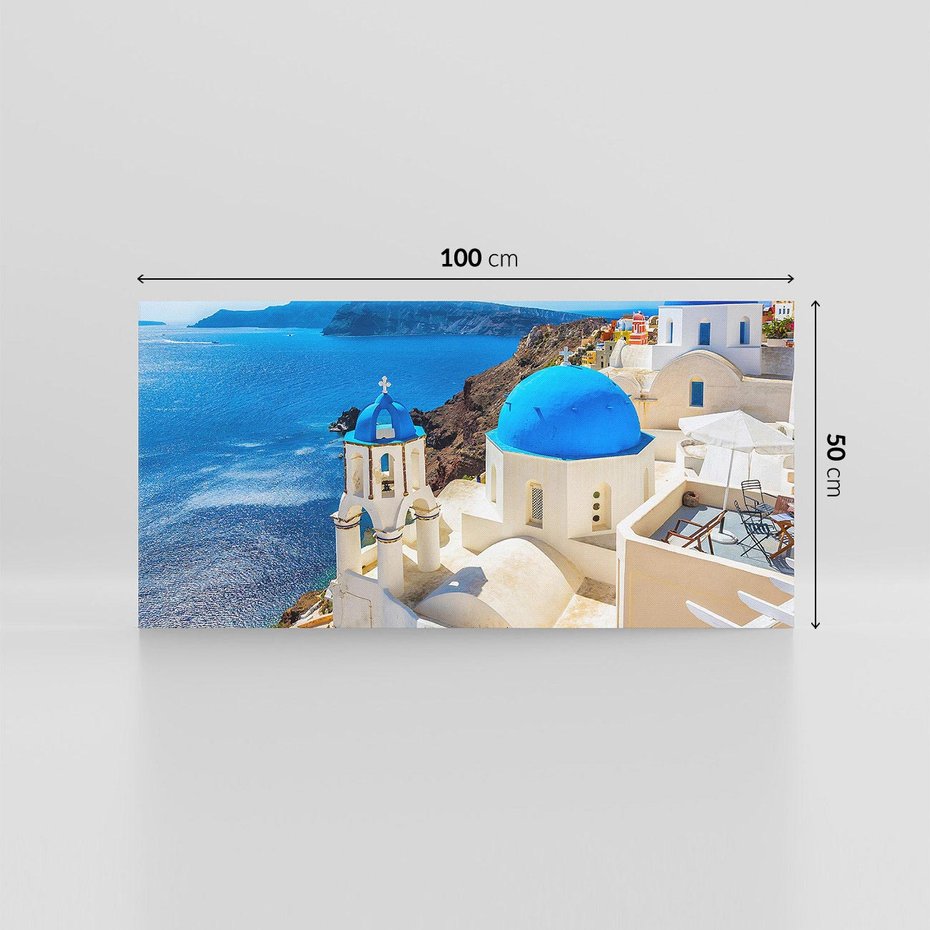 Obraz na płótnie 100x50 - Urokliwy widok na Santorini - Santorini, widok