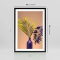 Plakat w ramie 50x70 - Delikatne Piękno - palma, pastele - rama czarna