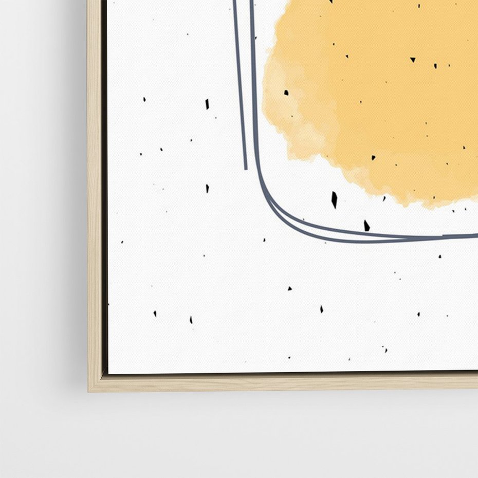 Obraz w ramie 50x70 - Wibracje Linii - abstrakcyjna kompozycja, jak ręcznie malowana - rama drewno