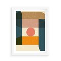 Plakat w ramie 50x70 - Geometryczna Ekspresja - geometria, plakat - rama biała