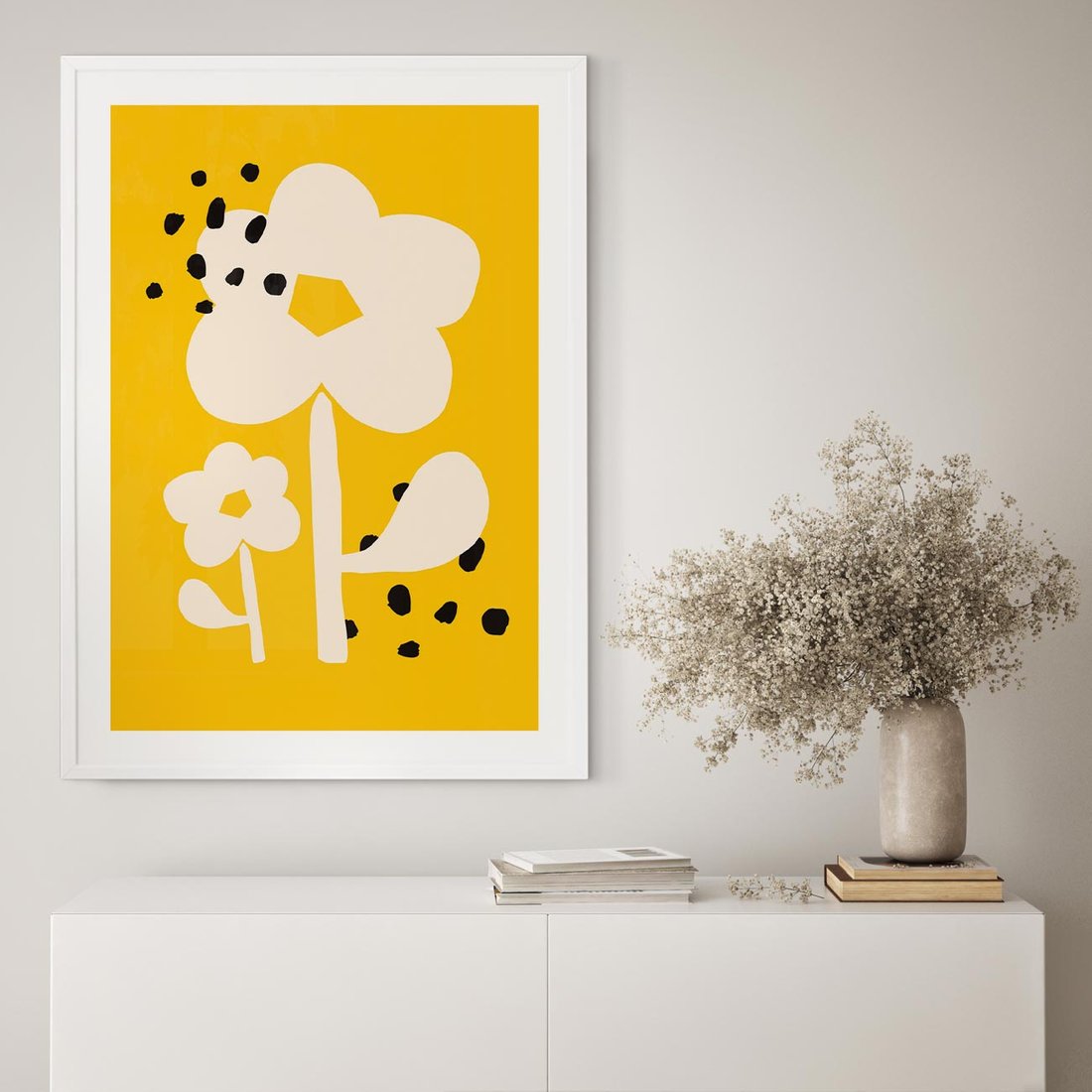 Plakat bez ramy 21x30 - Bezgraniczne Impulsy - abstrakcyjny kwiat, plakat