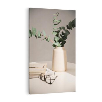 Obraz na płótnie 80x120 - Eukaliptusowe liście w okularach - liście, eukaliptus