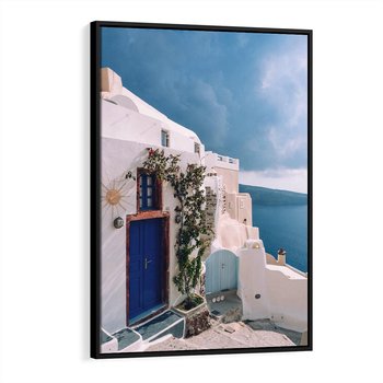 Obraz w ramie 50x70 - Urok Greckiej Wyspy - Santorini, Grecja - rama czarna